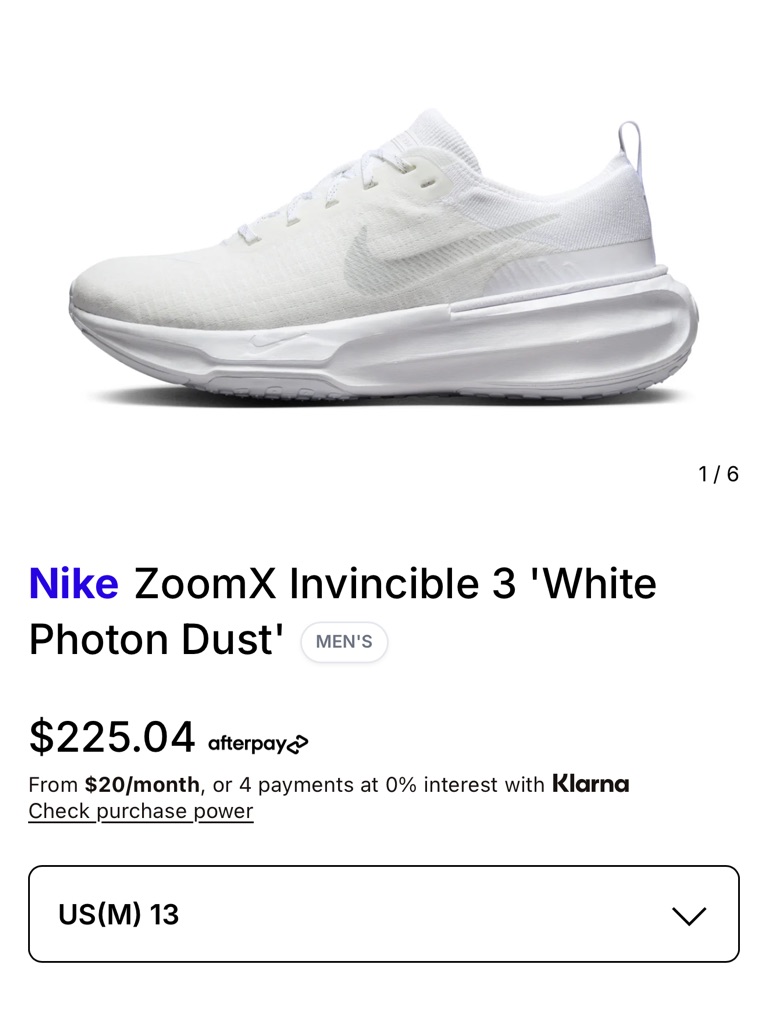 Nike Zoomx Invincible 3 - White